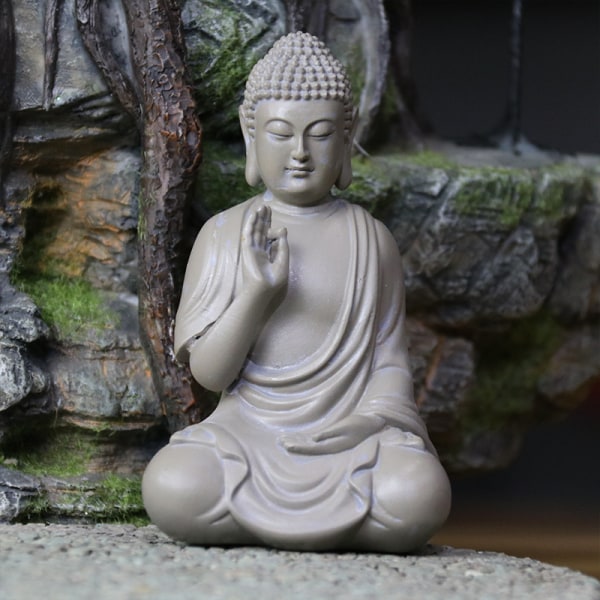 Meditation Buddha Statyett - Zen och Feng Shui Dekoration