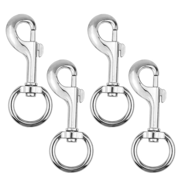4 st karbinhakebult 101,5 mm vridbar karbinhake hundkrok med C