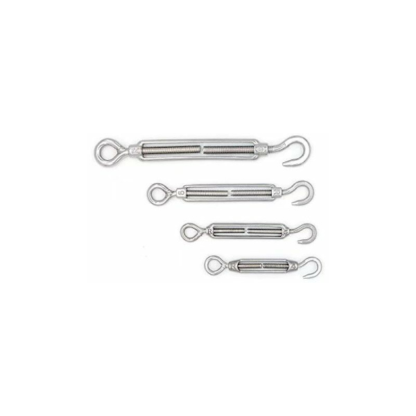 M6 304 Rustfritt Stål Haken og Øyet Turnbuckle - Pakke med 5