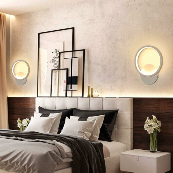 Runda LED-vägglampor Vägglampa Varmvit 20*23CM