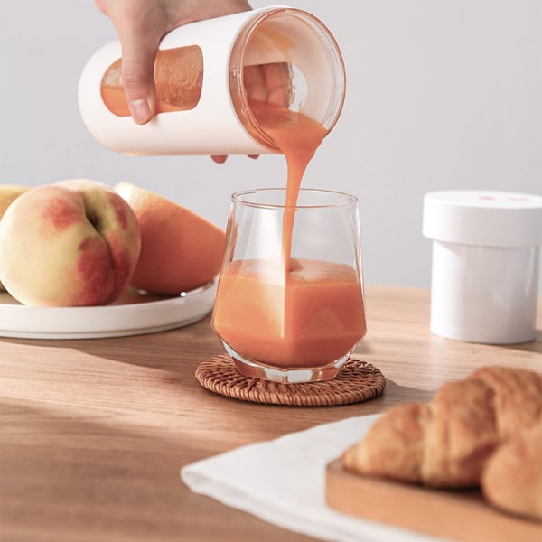 Mini bärbar fruktmixer - Vit USB juicepress 8,5 cm*8,5 cm*1