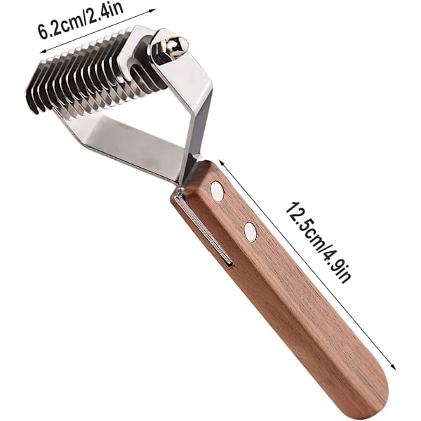 13-Blade Coat King Rake Pet Undercoat Rake,Professional Pet Dema