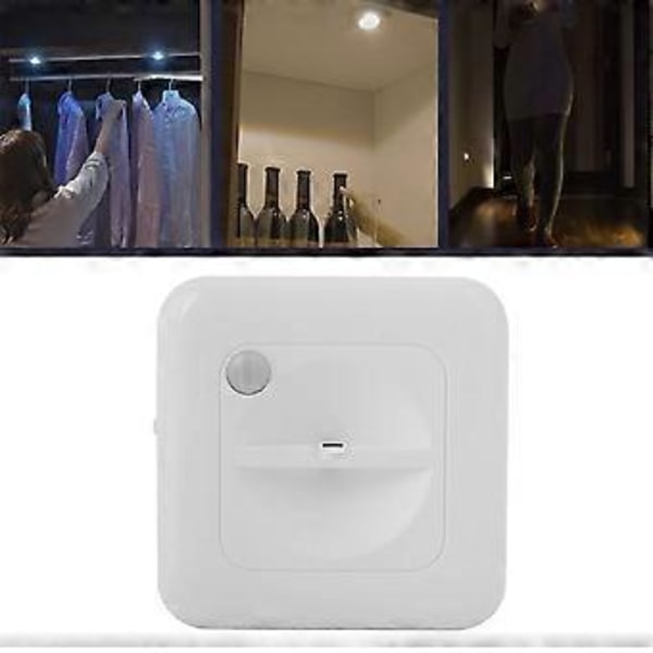 Bevægelsessensor Dæmpende LED Natlampe Mini Lampe til Børneværelse Soveværelse Amning (varmt lys)