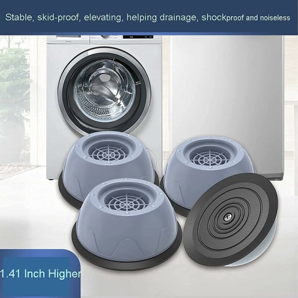 Sæt med 4 vibrationsdæmpere til vaskemaskiner og tørretumblere