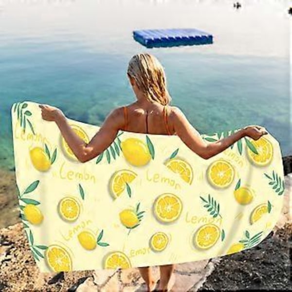 Mikrofiber Strandhåndkle Superlett Fargerikt Badehåndkle Sandtett Strandteppe Flerbrukshåndkle For Reise Svømmebasseng 75x150 cm