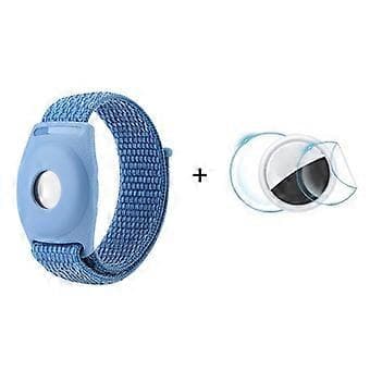 Tyyppi E Apple AirTag Bluetooth Tracker TPU-kotelo Loop-kiinnikkeellä Nylon-ranneke, kanssa Style E