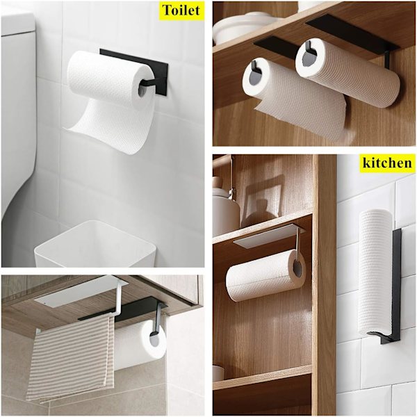 26CM svart selvklebende tørkerullholder, brukt til utfoldbar tissu