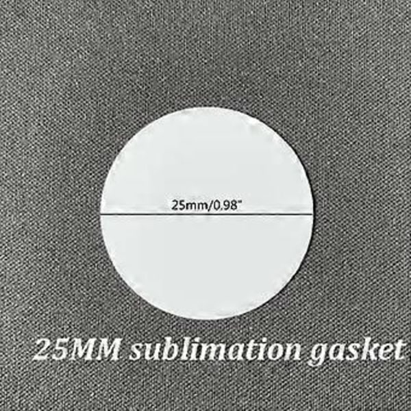Multifunktionell 10x/Set Sublimering Blank Aluminiumplåt 25mm/0.98'' Värmeöverföring Cirkulära Blanko Patchar för DIY Hantverk