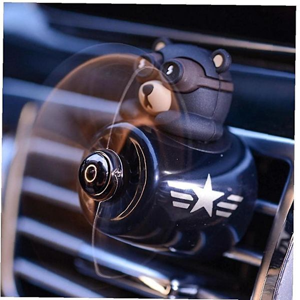 Cartoon Bear Pilot Car Air Freshener Automotive Air Outlet Fan Fr