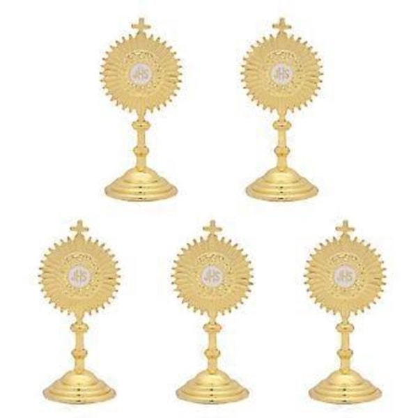 Metal HolySunshine Korsfigur Zinklegering Kristent Katolsk Kunst Statue til Hjem Soveværelse Stue Bilindretning Guld Gold