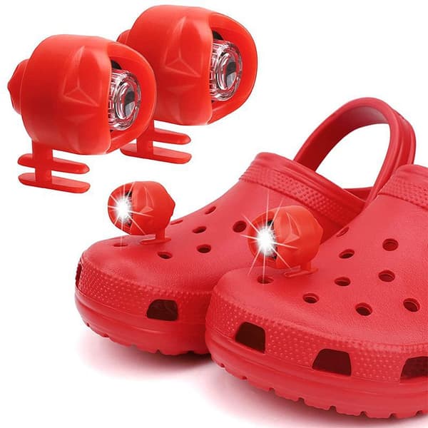 2 stk. Hodelykter for Crocs Hullsko Lys Vandring Camping Varsling