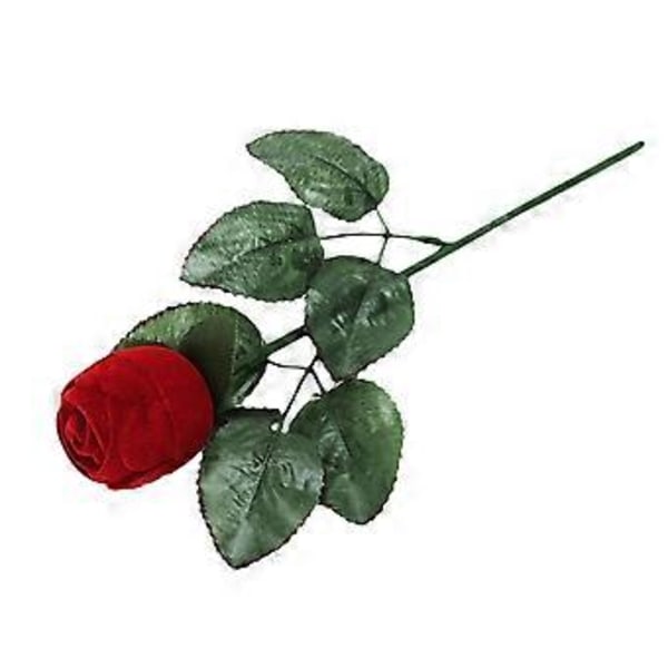 10 stk. Nyhed Romantisk Ring Opbevaringsboks Rød Rose Blomsterbuket Formet Smykker Forlovelsesring Gaveæske Etui til Bryllup Valentinsdag