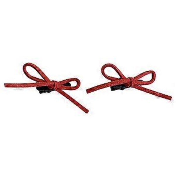 Hårklämma Rosett 2000-talsstil Balletcore Liten Rosett Platt Klämma Balletcore Hårnål Rosett Elegant Hårklämma för Toffsar Röd Red