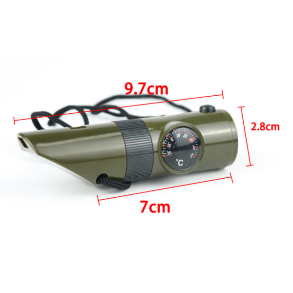 Outdoor Multifunction Camping Survival Whistle with LED Lights Co