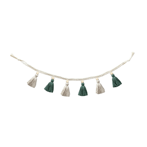 3-pack bomullsgarland i macramé för väggdekoration