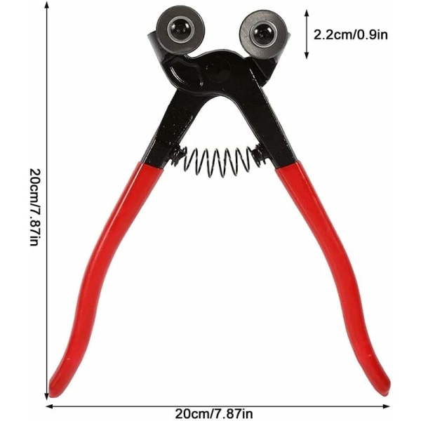 Manuell glasskjærer, 8 tommers DIY glasskjærer tang mosaikk glass