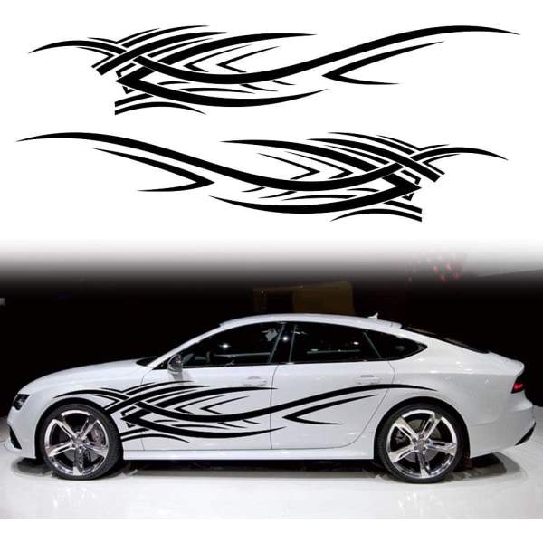 2 stk. Universal Flame Graphics Bil Auto Karosseri Side Sticker Flame