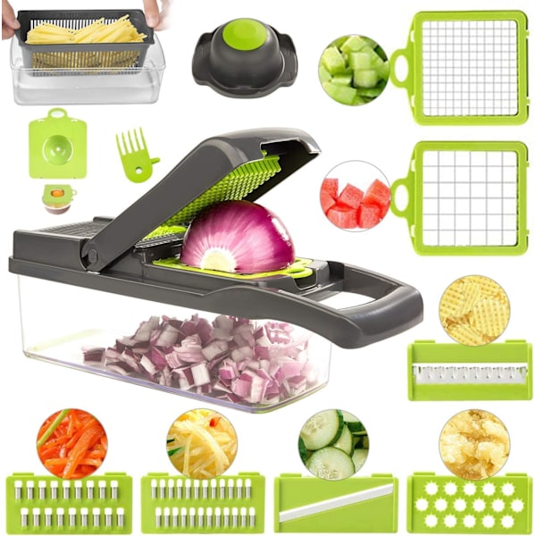Slicer - 13 i 1 Multifunktionel Grøntsagssnitter Slicer, Skæring