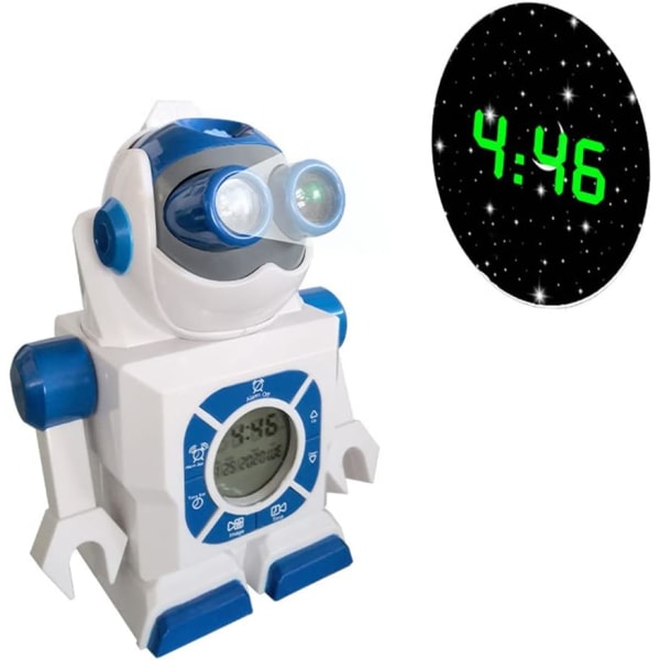 1 stk Robot LED Vekkerklokke, Barn Robot Vekkerklokke, Barn Jente Robo