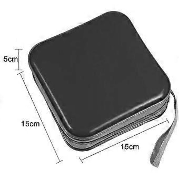 PIAO 40 CD-etui, Hardt Plastik DVD-etui Bærbar Lynlås CD-etui Holder Stor Opbevarings Disc Wallet Taske til Bil Hjem Rejse