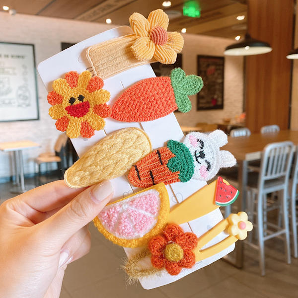 9 pakkausta (kani porkkanat) Söpöt lasten hiuspidikkeet Kawaii Tytöt H