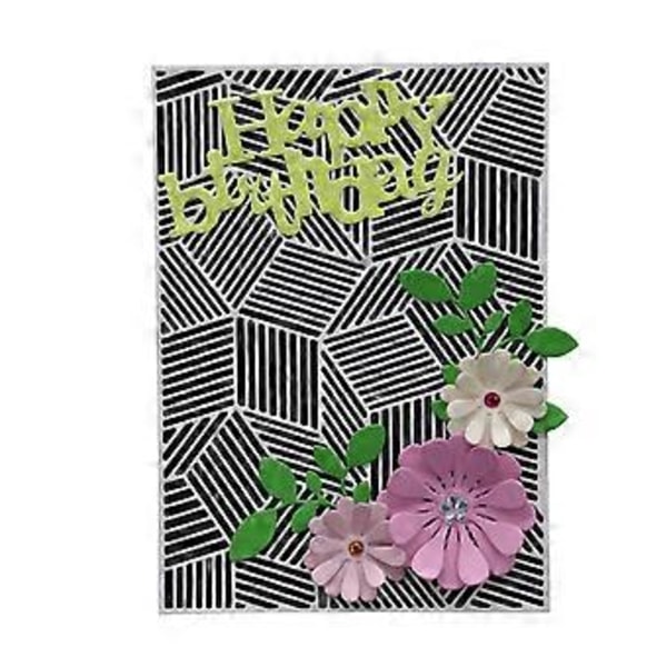 Geometrisk Plate Kutte Dies Stencil DIY Scrapbooking Preging Album Papirkort Sølv M