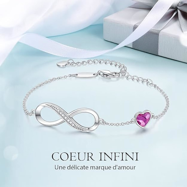 Violte SECRET Kvinners 925 Sterling Sølv Infinity Armbånd, Wom