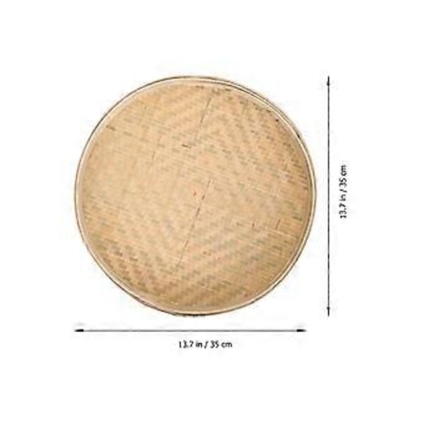 Bambu Väv Torkbricka Torka Mat Fruktkorg Multifunktionell Mat Snacks Bricka