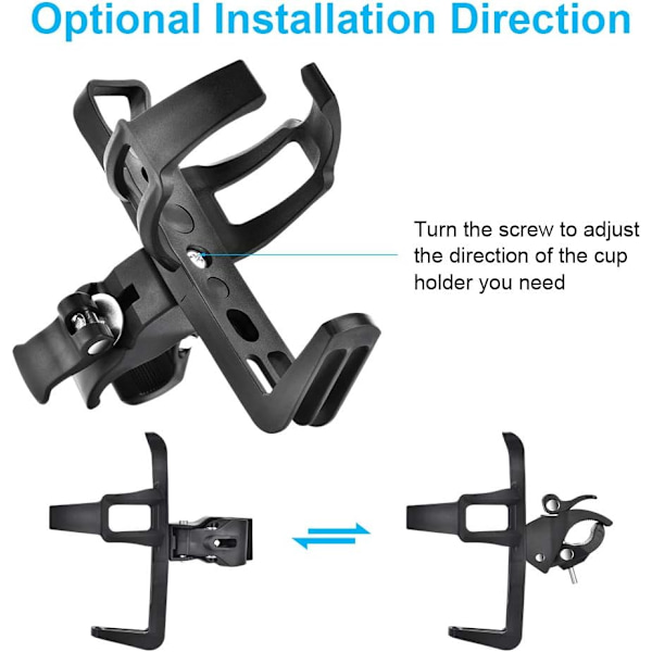 2-pak cykelflaskeholder, Let og stærk flaskeholder, pr. stk.