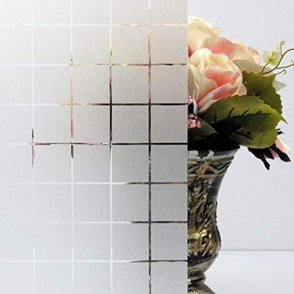 Elektrostatisk vinduesfilm Anti UV Anti Glare Plaid Mønster Windo