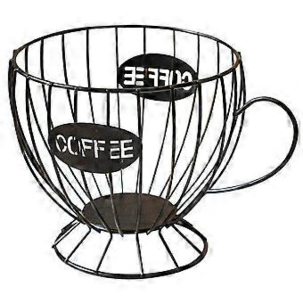 Stilren kaffehylla Praktisk kaffehållare Displayställ Bärbara hyllor Kaffeförvaringsorganisatör Korg Svart
