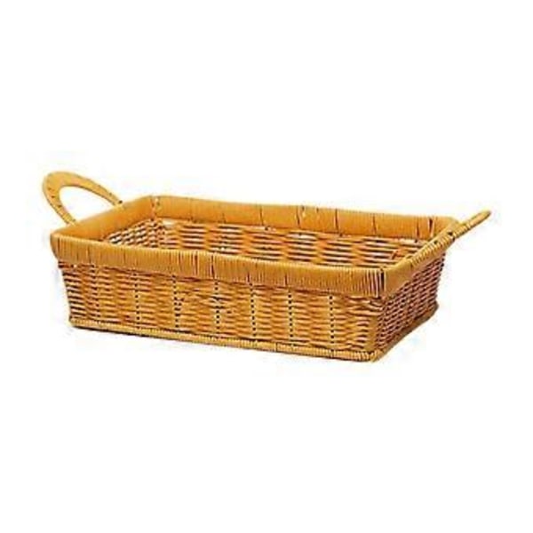 Esittelykori, käsin kudottu säilytyskori kahvalla, pöytäjärjestäjä, koristeellinen työpöytäastia ruoalle leivälle (XSYellow) Yellow XS