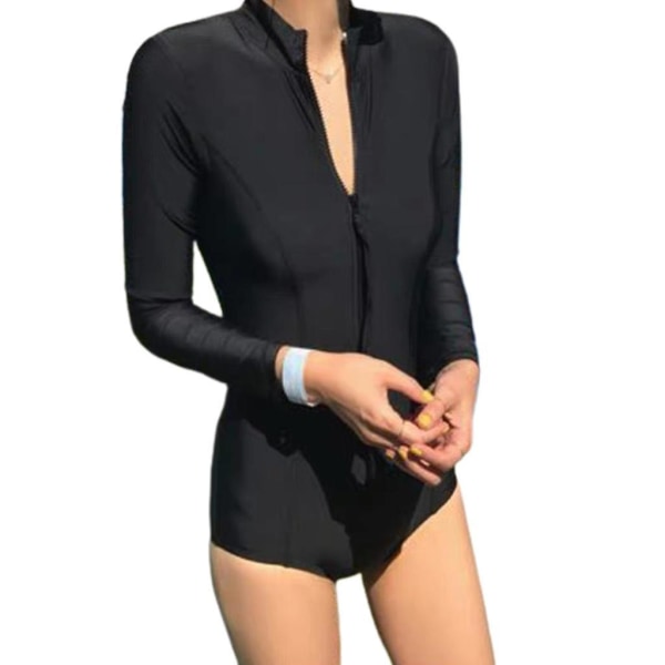 Naisten yksiosainen Bodysuit Beachwear Perinteinen uimapuku vetoketjullinen Bikini.M.