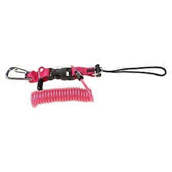 Undervannsdykking Scuba Snappy Coil Kamera Lys Lommelykt Lanyard Klips Spenne Stropp Rosa