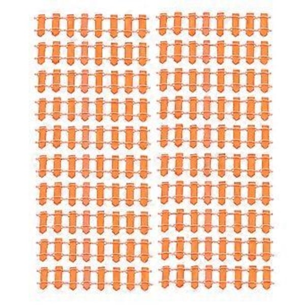 20 st Miniatyr Böjbara Små Staket för Hemträdgård Växtkruka DIY Projekt Mikro Landskapsarkitektur Orange