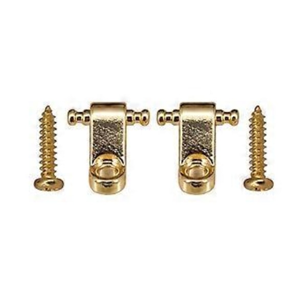 2 st Elektriska Gitarrstränghållare Träd Standard Rullsträngstyrningar Utbytbara Hållare Metall Gitarrdelar Gyllene Golden