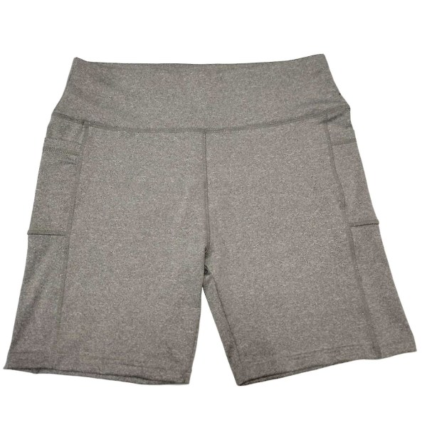 Hurtigtørrende Yoga Biker Shorts til Kvinder - Slim Fit til Træning (sommer).S.Lysegrå Light Gray S