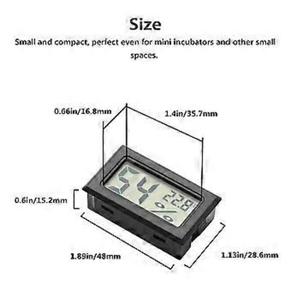 Digital Termometer Hygrometer Mini Temperatur Luftfuktighetsmätare LCD Inomhus Termometer