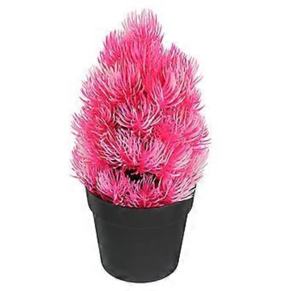 Simuleret Bonsai Vedhæng Kunstig Bonsai Dekoration Plastik Grøn Ornament (Pink) Pink