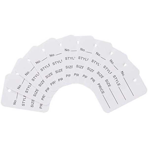 1000 st Prislappar 3,5x5 cm Kraftpapper Etiketter Butikslappar Kläder