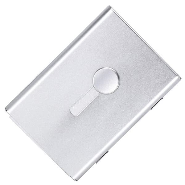 2 Pak Visitkort Holder, Tommel-Drev Visitkort Etui Glide