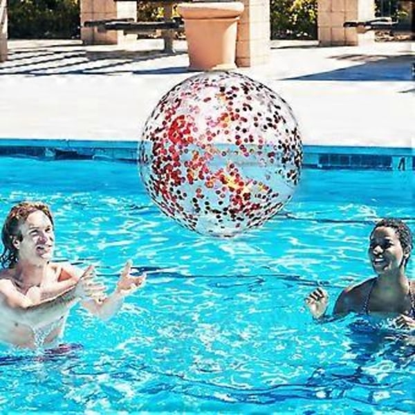 Glitter Confetti Rantapallo Ilmatäytteinen Rantapallo Vesileikkipeli Valokuvarekvisiitta Ilmapumpulla Lapsille