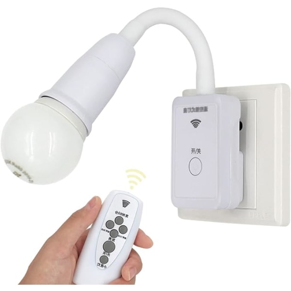 E27 stikkontakt med bryter LED stikkontaktadapter 360° justerbar