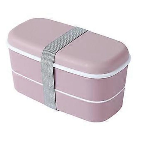 Lunchlåda Sushi Behållare Multifunktionell Barnservis för Grå(Rosa) Pink