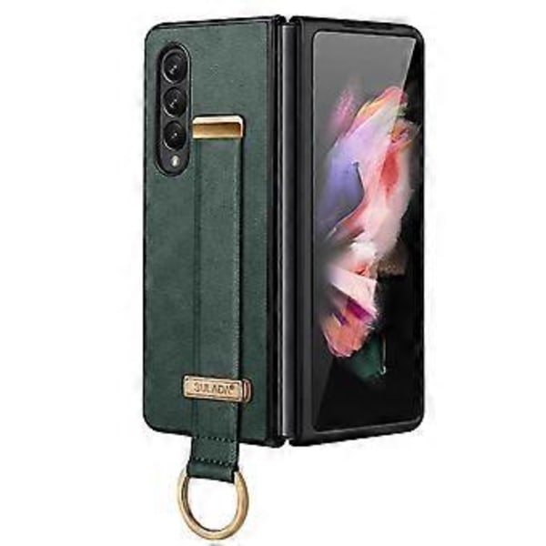 PC+Lädertextur Skal För Samsung Galaxy Z Fold3 5G Green