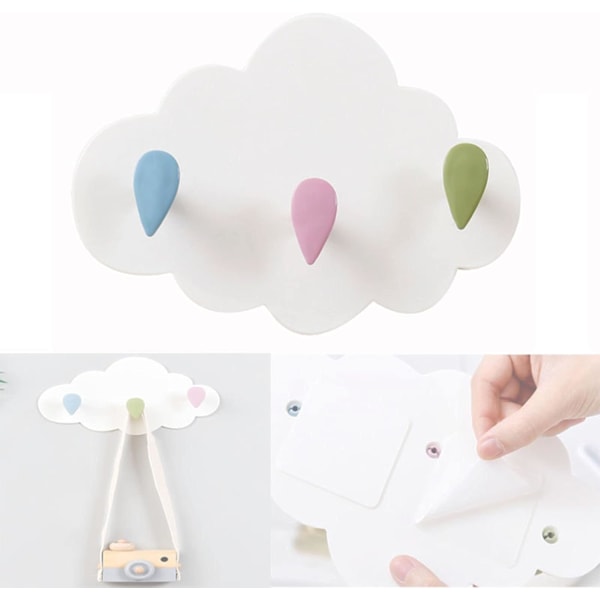 Coat Hooks for Kids Room Cloud Kids Coat Rack Hooks No Drilling I