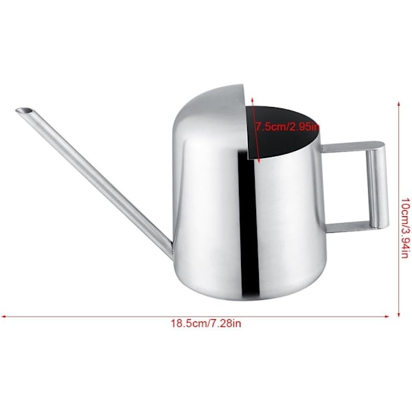 300ML rustfritt stål vannkanne hjem hage plen plante semi-åpen lang moderne mønster potte tut sprinkler for planter uteplasser hager innendørs kontor