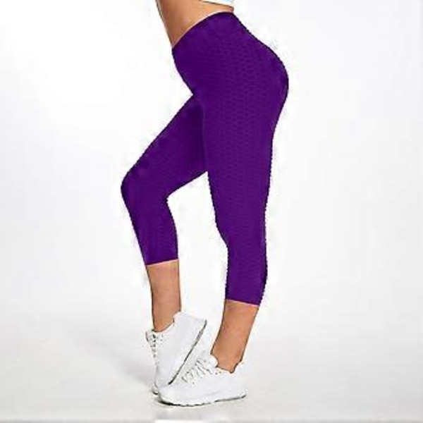 Bubbel Höft Butt Lifting Anti Celluliter Leggings för Kvinnor, Hög Midja Träning Magekontroll Yoga Tights (style700)