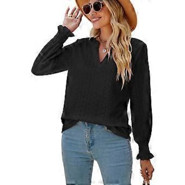 1 st - Volangärm Lös Topp - Grön - L (stil303)