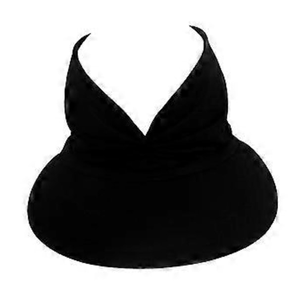 Dame Visir Hul Top Casual Hatte Kasketter til udendørs Strand Camping Vandring (Sort)
